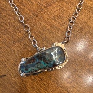 Women’s sterling silver and Opal necklace.